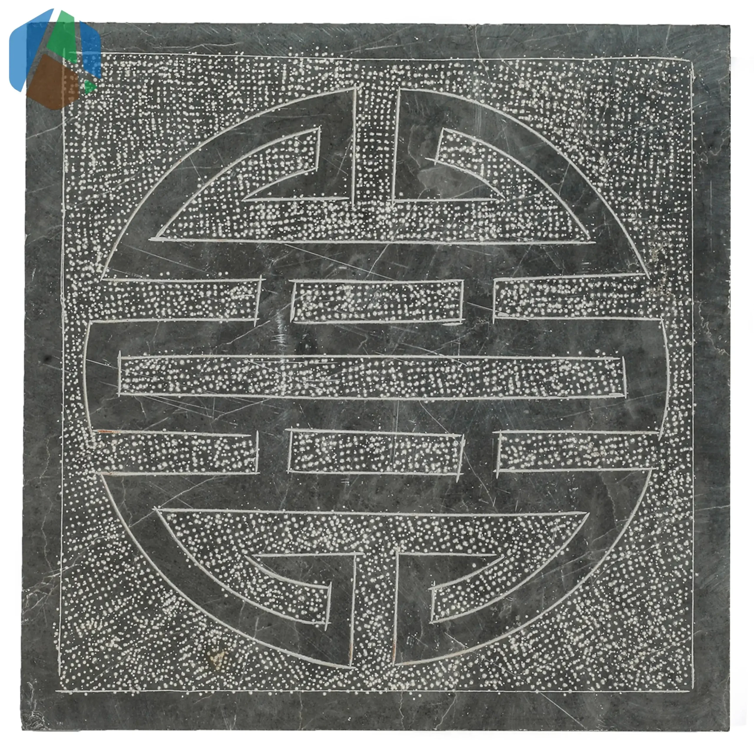Đá Xanh Đen Băm Chữ Thọ