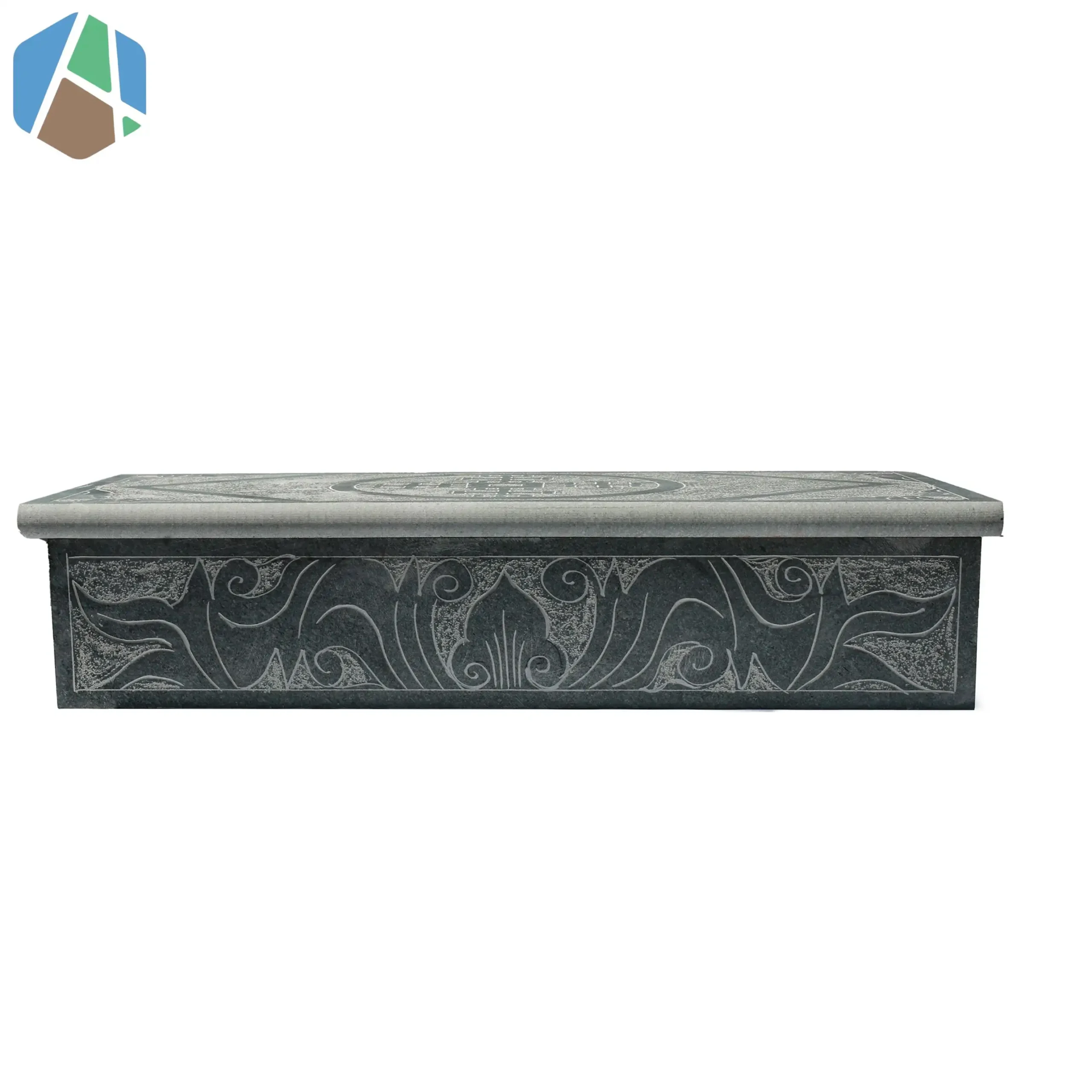 Đá Tam Cấp Xanh Rêu Băm Đồng Tiền