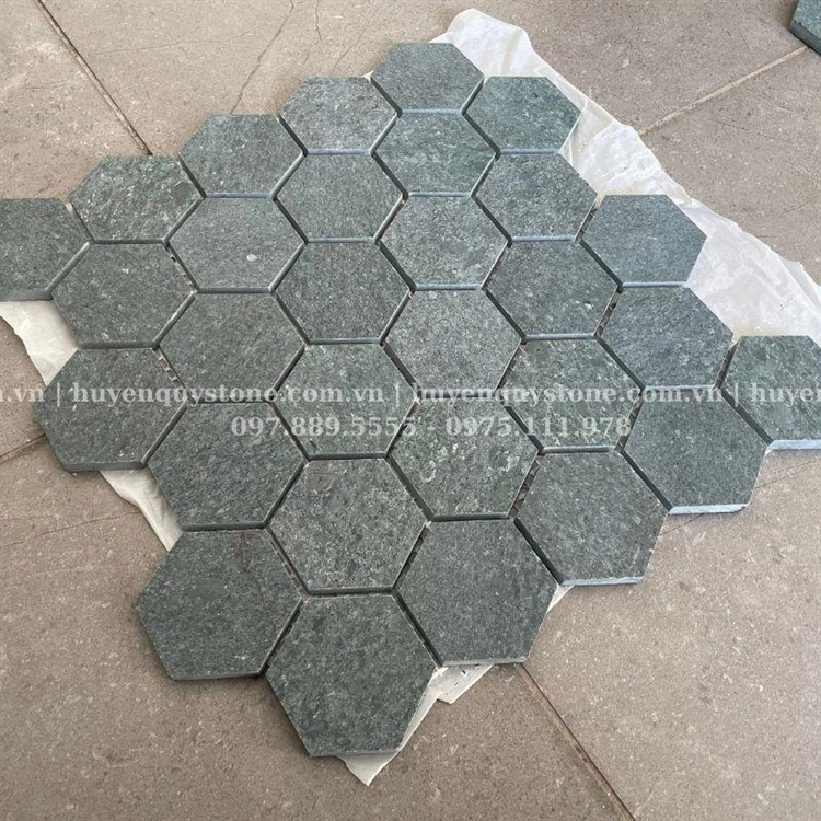 Đá Mosaic Xanh Rêu Lục Giác - Ảnh 4
