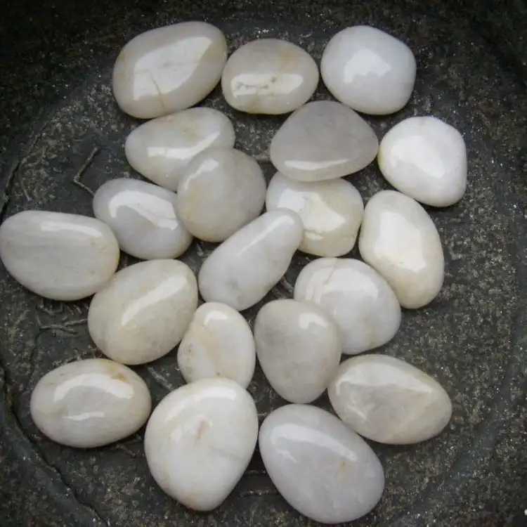 sỏi trắng ngà bóng