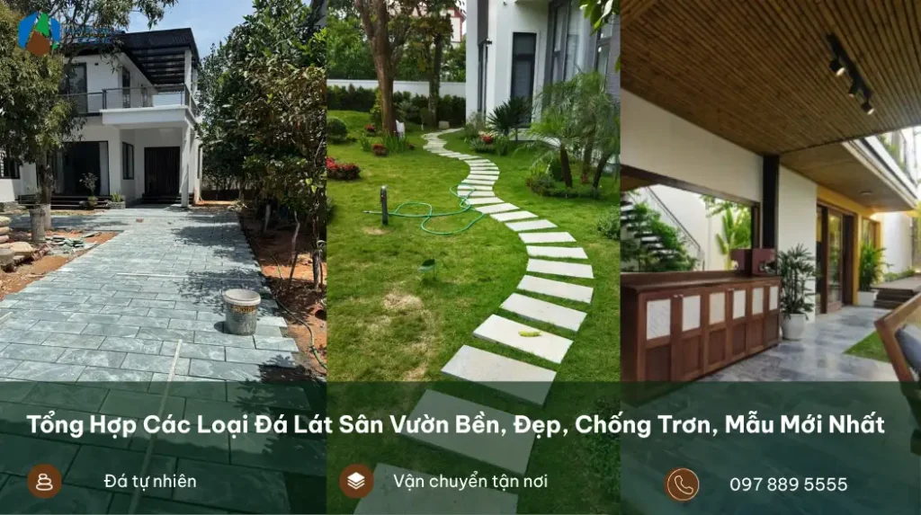 Các loại đá lát sân vườn đẹp ấn tượng