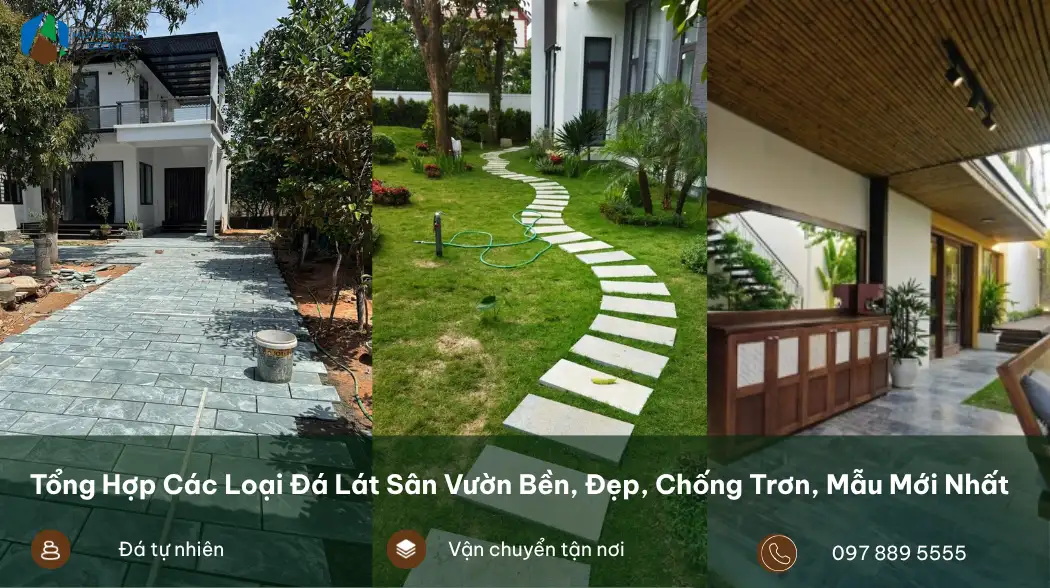 Các loại đá lát sân vườn đẹp ấn tượng