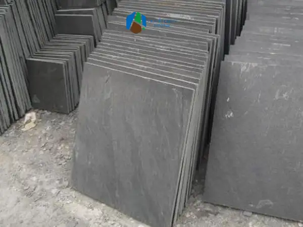 Đá lát sân kích thước 40x40 - dòng Slate Lai Châu xám đục