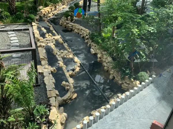 Đá lát khu vực tiểu cảnh, non bộ