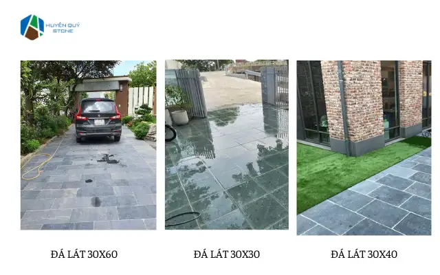 Kích thước đá lát sân vườn phổ biến hiện nay
