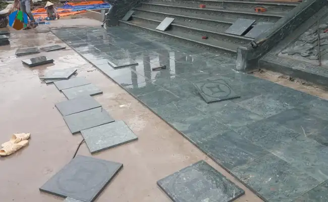 Đá xanh đen lát sân - kích thước 30x30