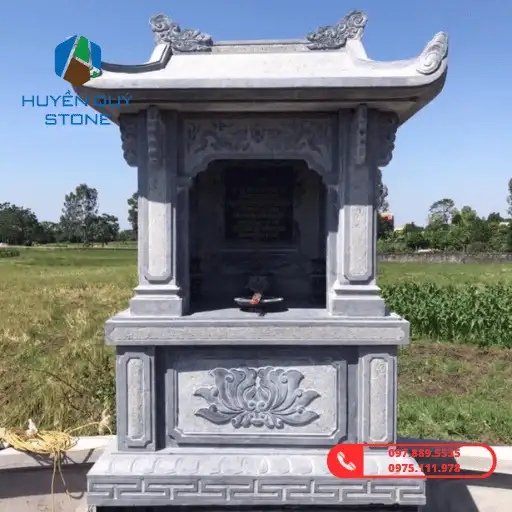 Công trình tâm linh chế tác từ đá xanh đen