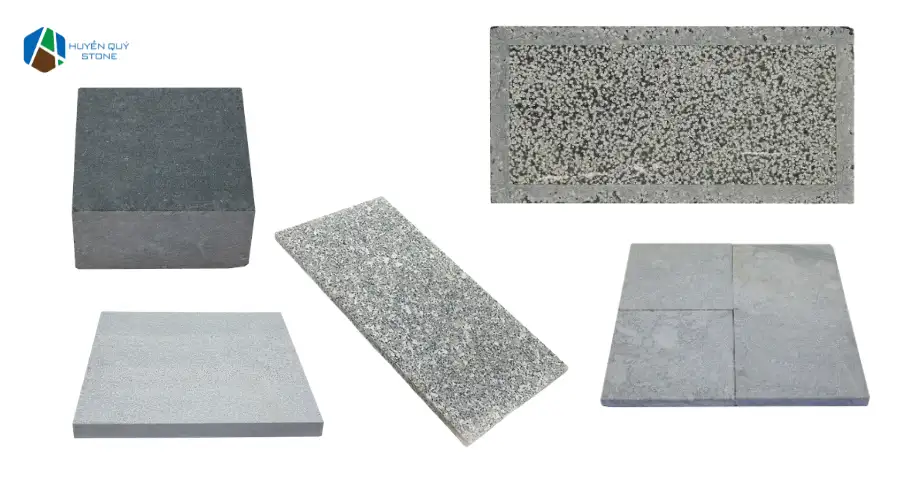 Kích thước và kiểu gia công bề mặt đá lát sân vườn rất đa dạng