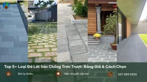 Mẫu đá lát sân chống trơn