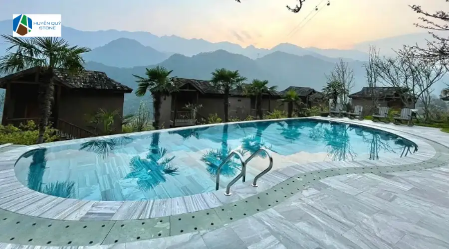 Đá sọc dưa lát sân hồ bơi, lối đi, chống trơn trượt
