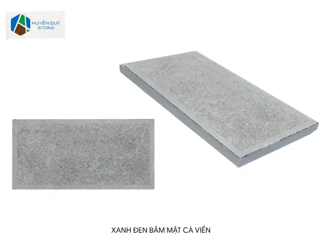 Mẫu đá xanh đen băm mặt cà viền