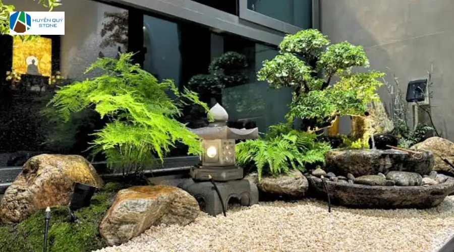 Đá sỏi lát sân vườn kiểu Nhật