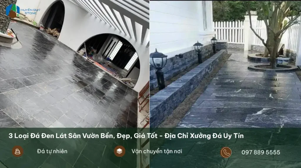 đá đen lát sân
