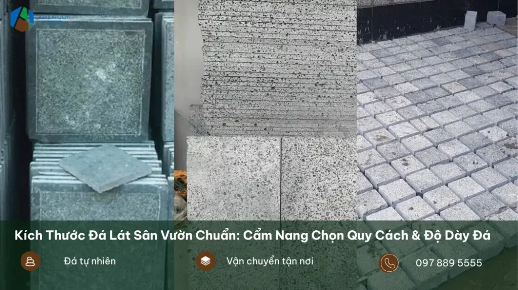 Kích thước đá lát sân vườn