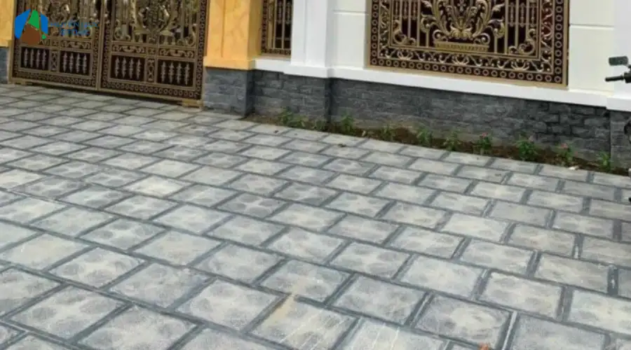 Gạch terrazzo lát sân vườn nhà ở