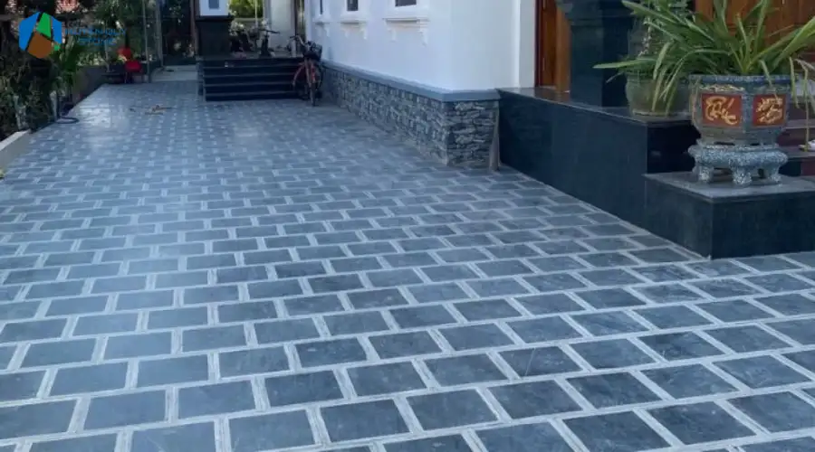 Đá xanh rêu trừ viền 30x60 lát trước cửa
