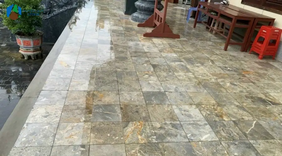 Đá vàng Thanh Hóa lát sân vườn